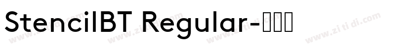 StencilBT Regular字体转换